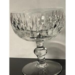 Waterford Maureen Saucer Champagne Coupe Lead Cut Crystal Glass 4.25"